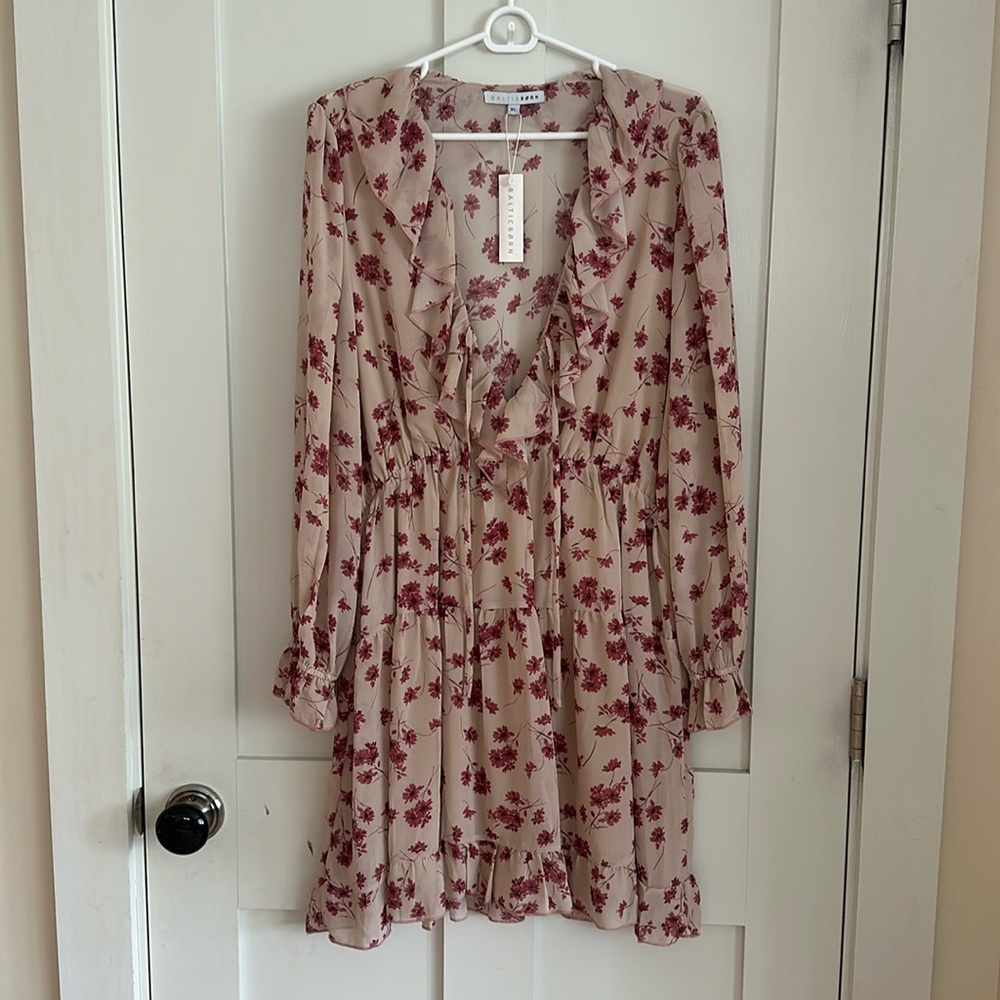 Baltic Born Doris Blush Floral Mini Dress